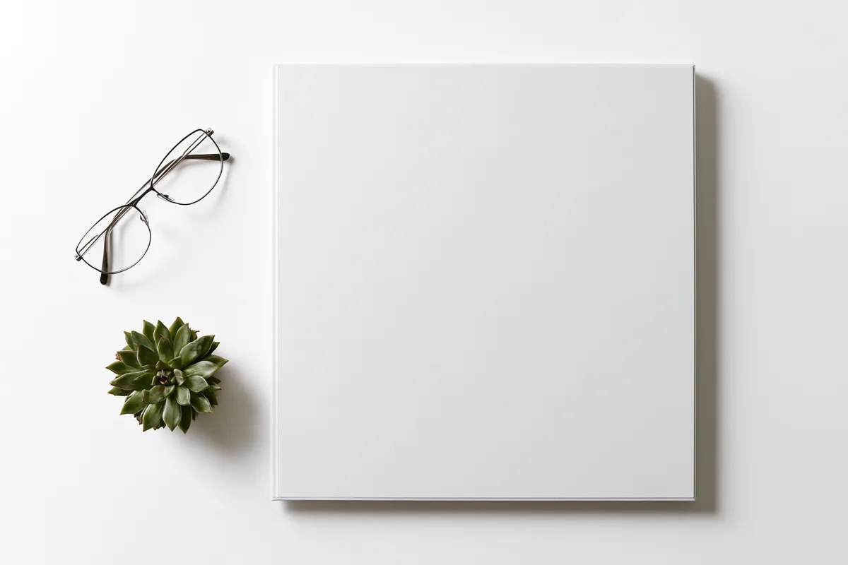 Clean document folder, reading glasses and a small succulent on a white desk, ready for a Willow Lake Loan request